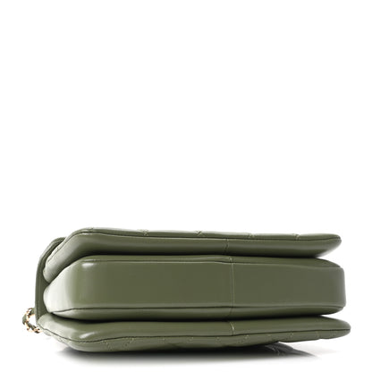 Chanel Lambskin Quilted Small Trendy CC Flap Dual Handle Bag Green 3 of 10