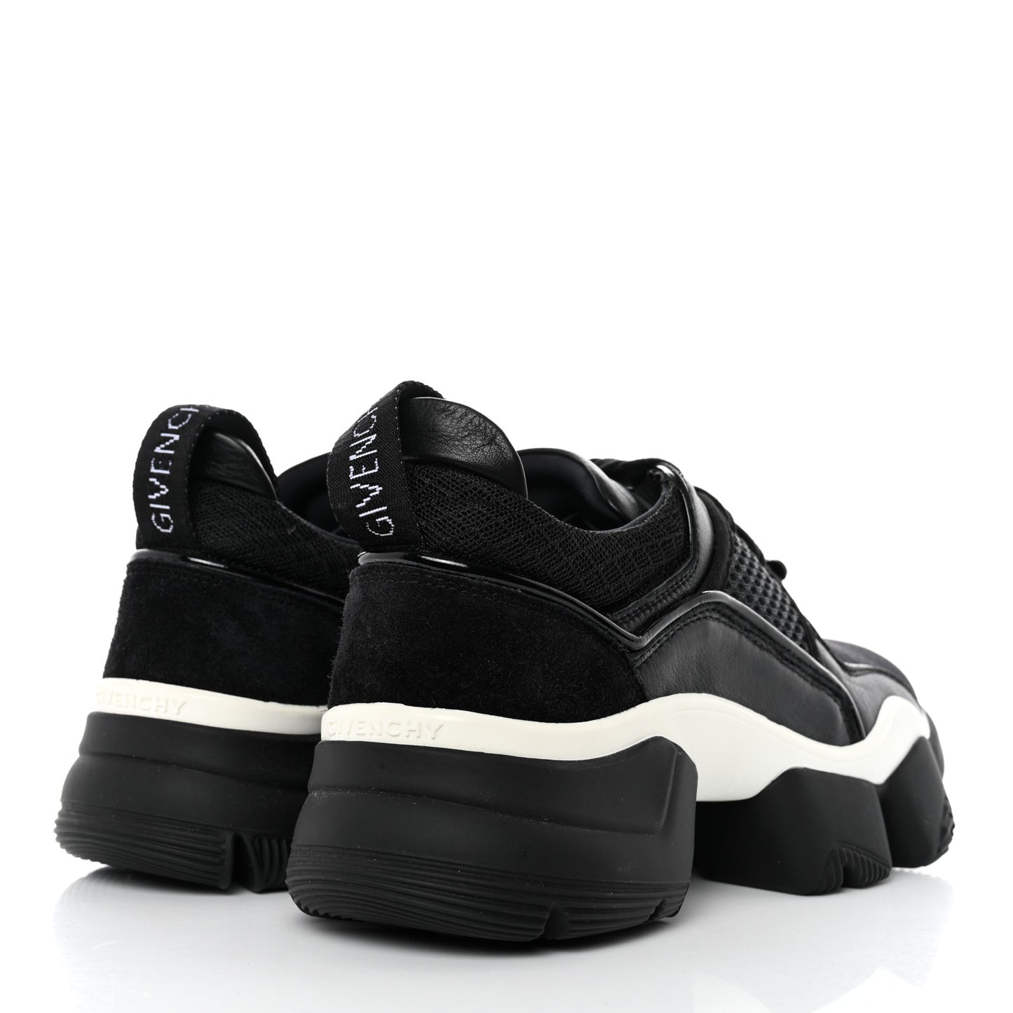 Calfskin Neoprene Jaw Low Sneakers 37 Black