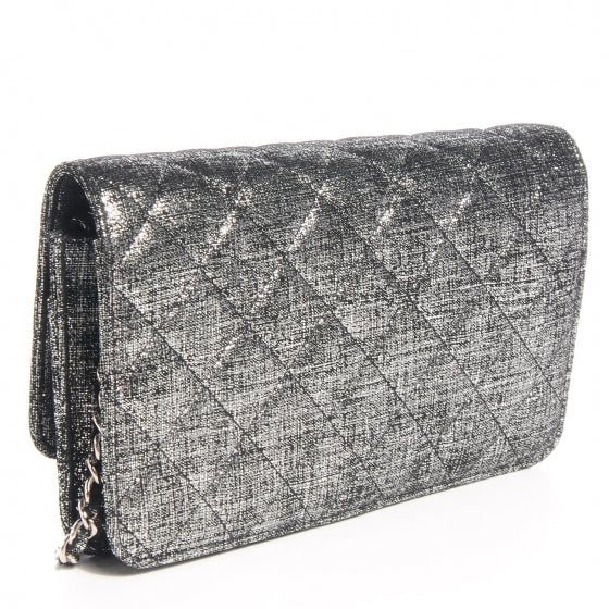 Iridescent Wallet on Chain WOC Dark Silver