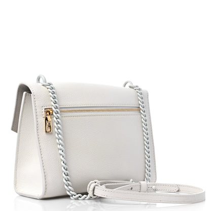 Louis Vuitton Soft Calfskin Mylockme Chain Bag BB White 3 of 8