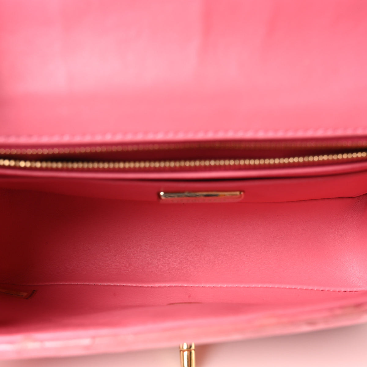 Chanel Snakeskin Mini Rectangular Flap Dark Pink 5 of 10
