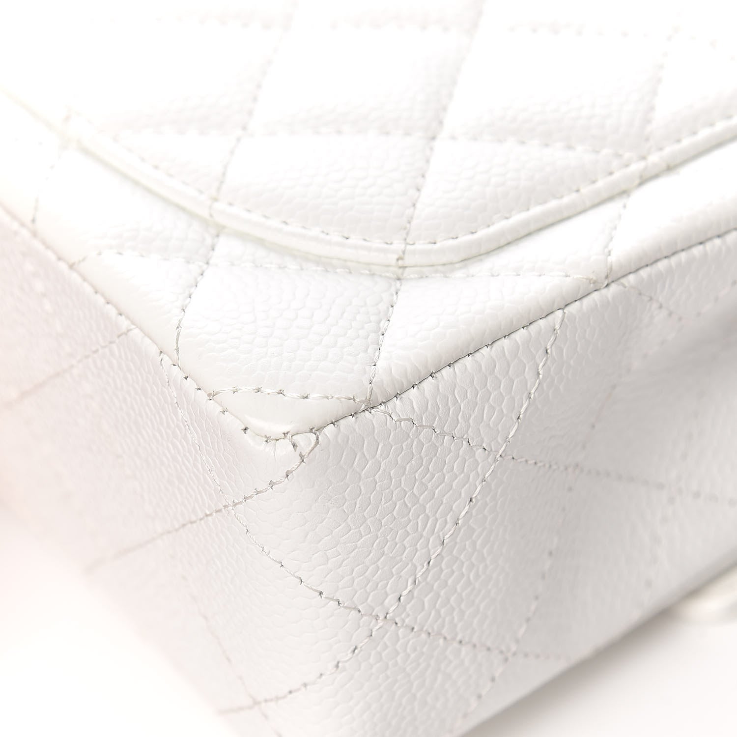 Chanel Caviar Quilted Mini Square Flap White 11 of 17