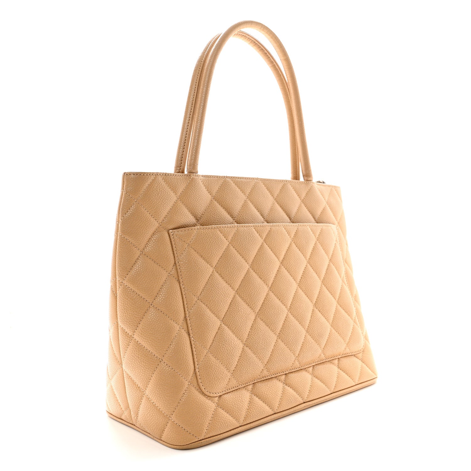 Chanel Caviar Quilted Medallion Tote Beige 3 of 12