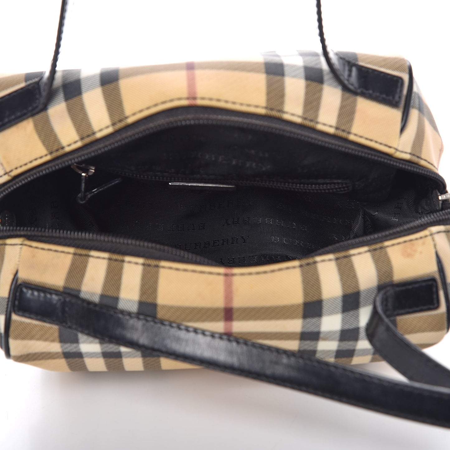 House Check Small Shoulder Bag Black