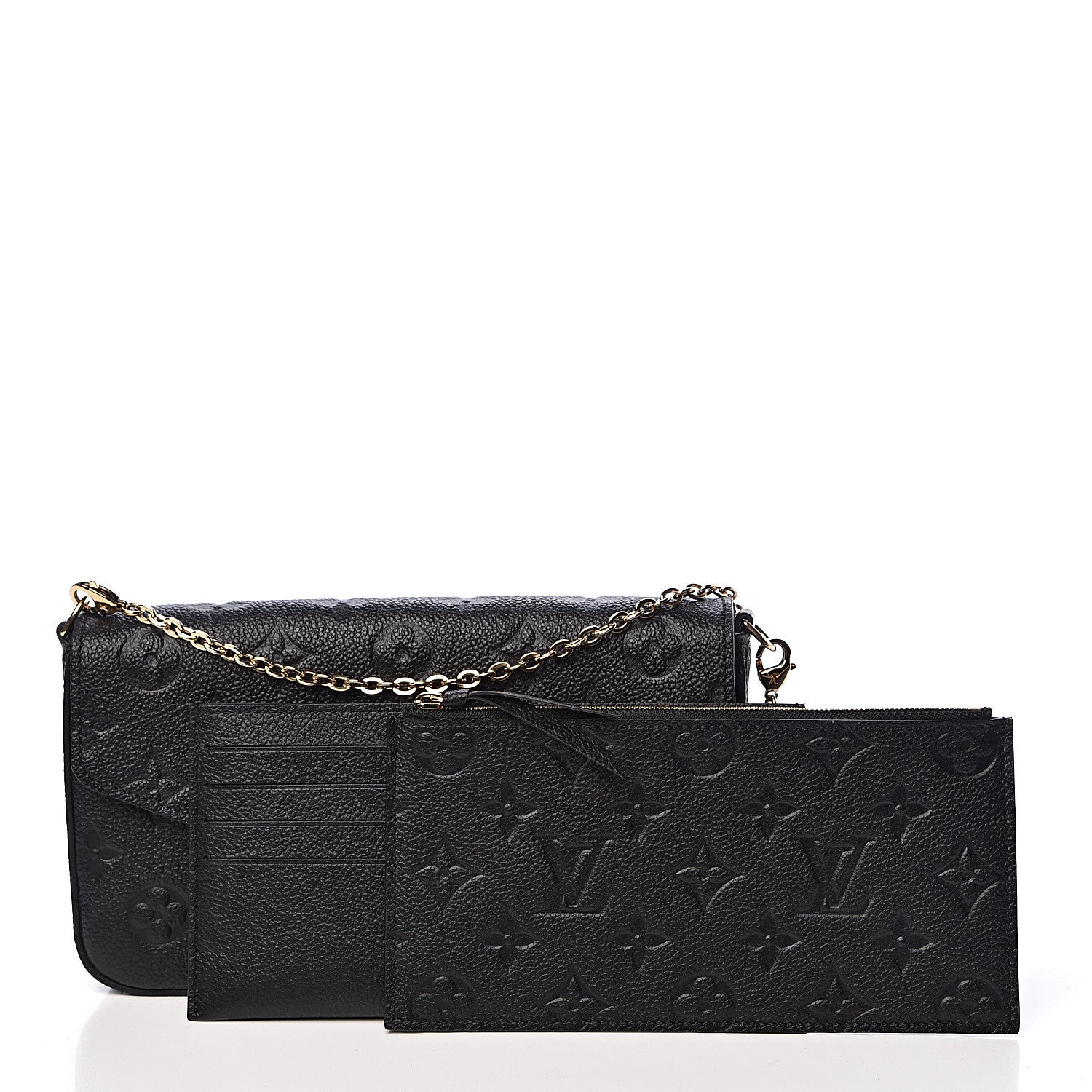 Louis Vuitton Empreinte Pochette Felicie Chain Wallet Black 14 of 14