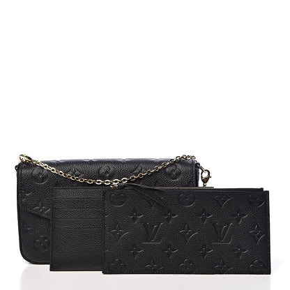 Louis Vuitton Empreinte Pochette Felicie Chain Wallet Black 14 of 14