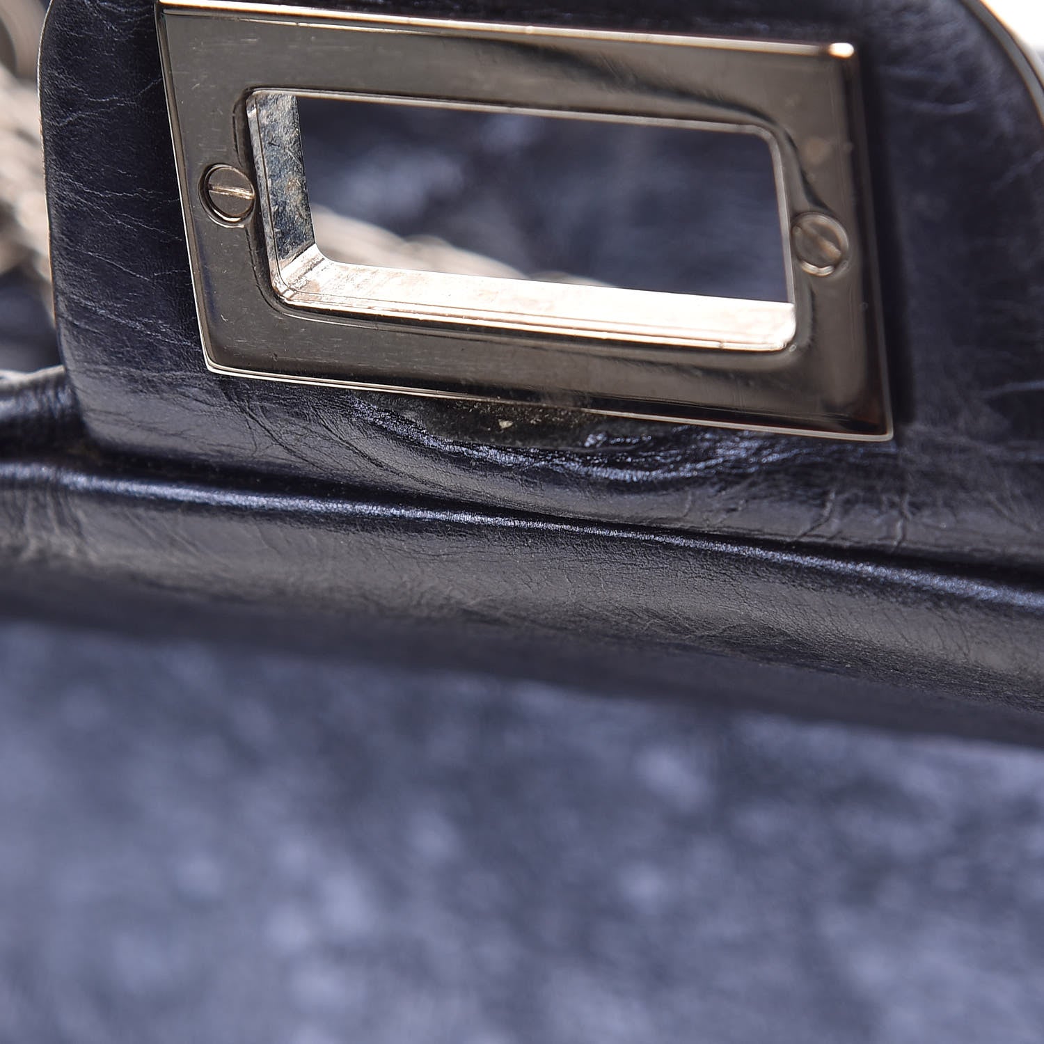 Chanel Metallic Aged Calfskin Quilted 2.55 Reissue 228 Flap Blue 10 of 14