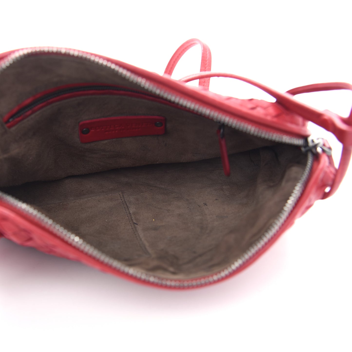 Nappa Intrecciato Nodini Crossbody Messenger Red