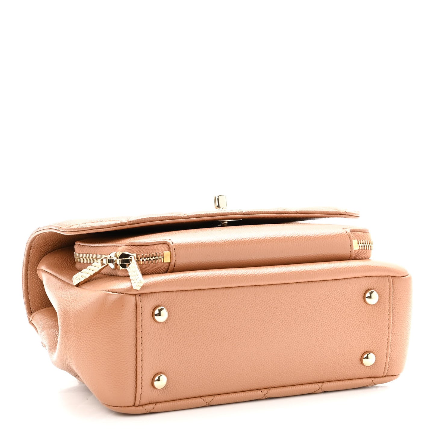 Caviar Quilted Medium Business Affinity Flap Beige