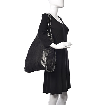 Stella McCartney Shaggy Deer Big Falabella Tote Black 2 of 10