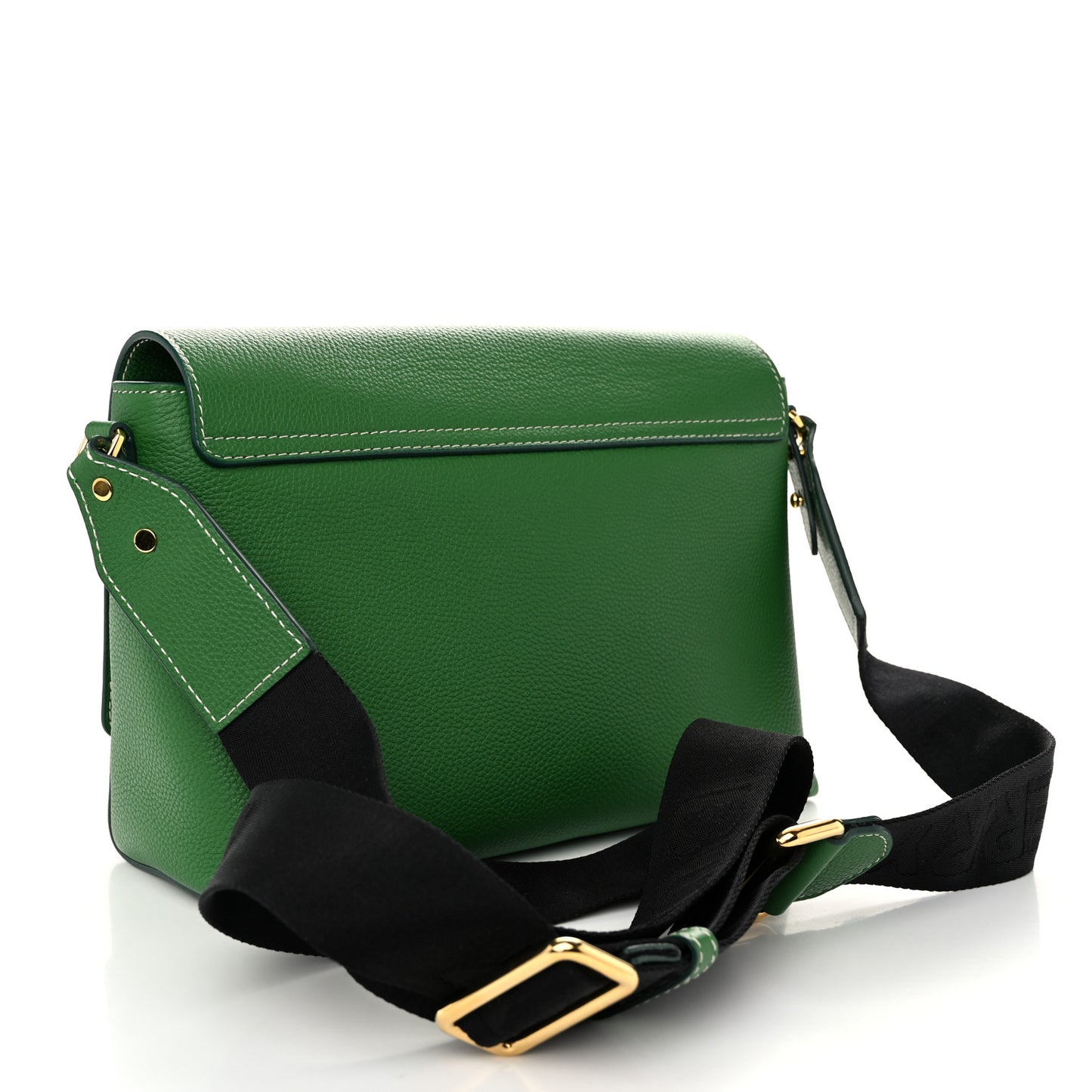 Grainy Calfskin Vintage Check Note Crossbody Bag Ivy Green