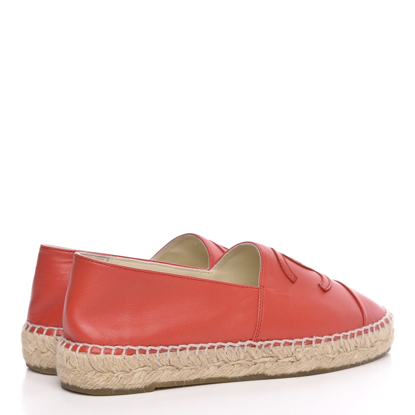 Lambskin CC Espadrilles 36 Red