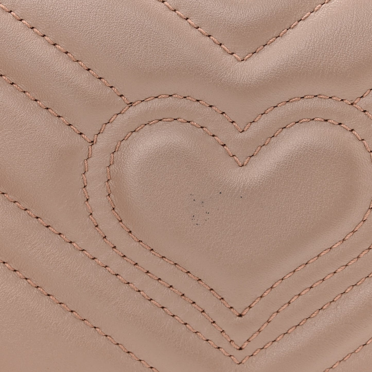 Calfskin Matelasse Super Mini GG Marmont Shoulder Bag Porcelain Rose