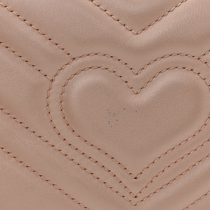 Gucci Calfskin Matelasse Super Mini GG Marmont Shoulder Bag Porcelain Rose 10 of 10