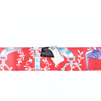 Hermes Silk Etriers Remix Twilly Rouge Vert Jaune 2 of 4