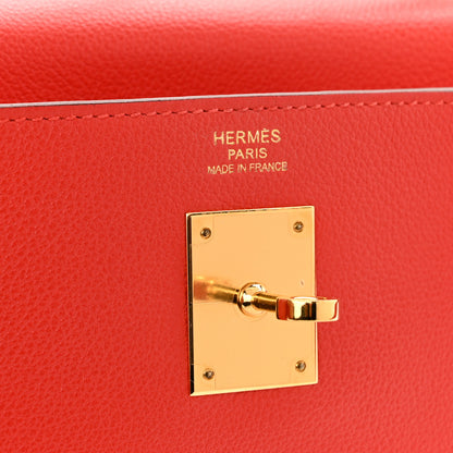 Hermes Evercolor Kelly Retourne 32 Rouge Tomate 5 of 11