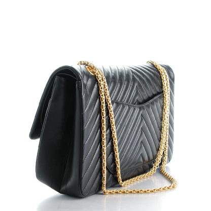 Chanel Aged Calfskin Chevron Quilted 2.55 Reissue 227 Flap Black 3 of 7
