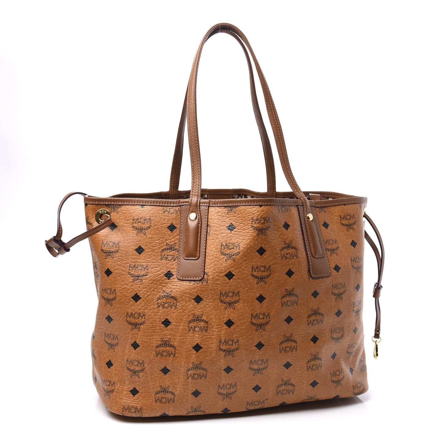 Visetos Medium Liz Reversible Shopper Tote Cognac