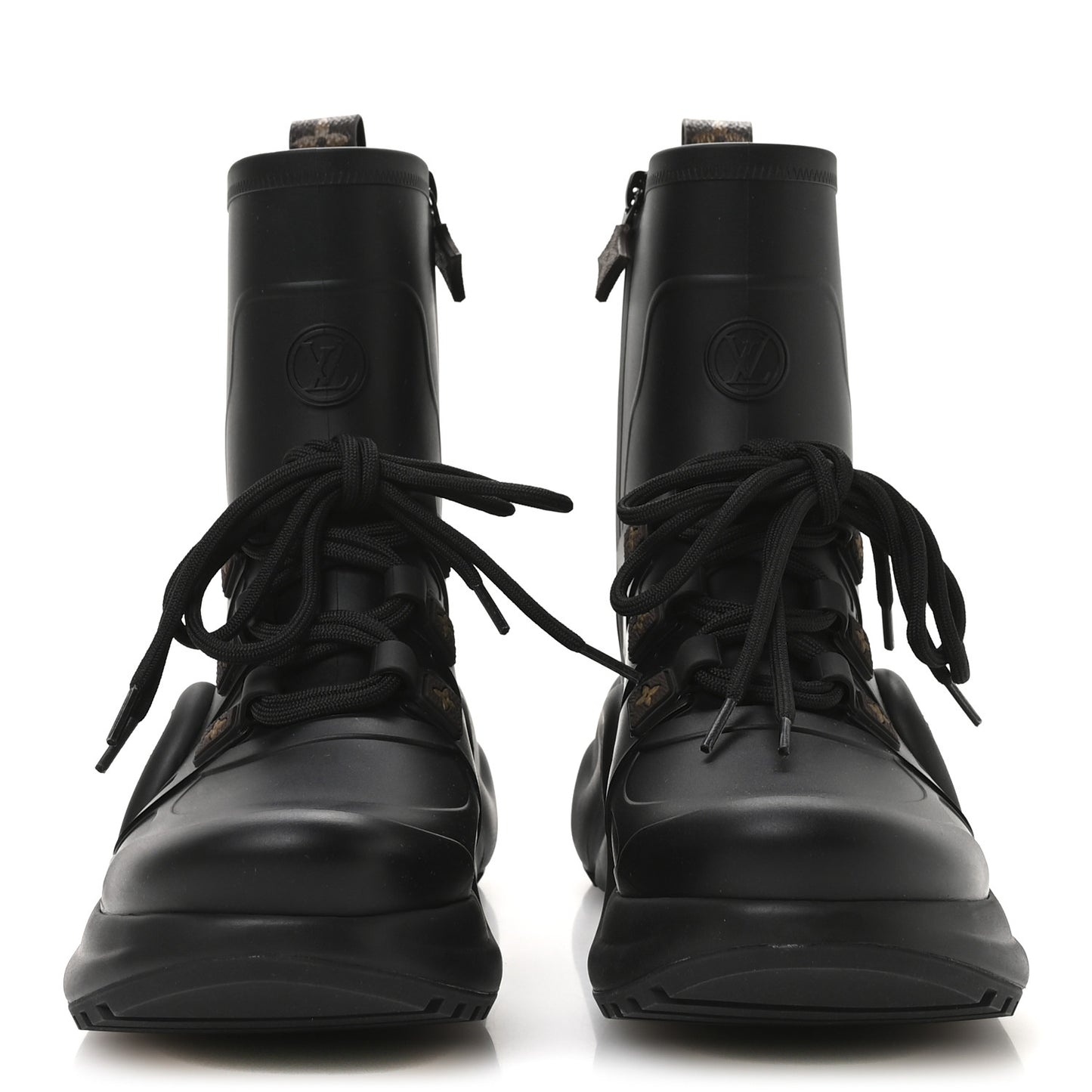 Mat Rubber Monogram LV Archlight Sneaker Boots 38 Black