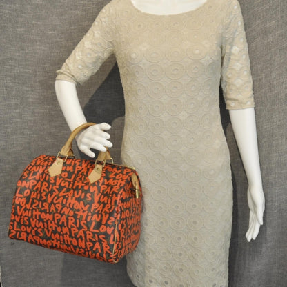 Louis Vuitton Monogram Graffiti Speedy 30 Orange 2 of 9