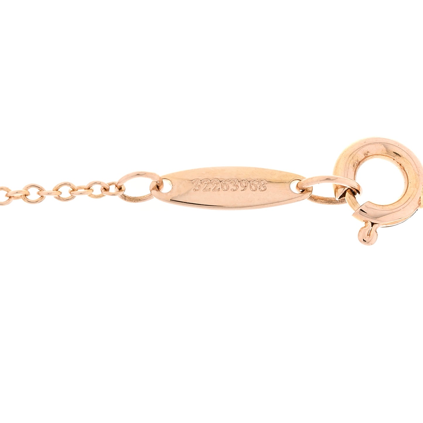 18K Rose Gold Diamond .33ct Elsa Peretti Diamonds by the Yard Pendant Necklace