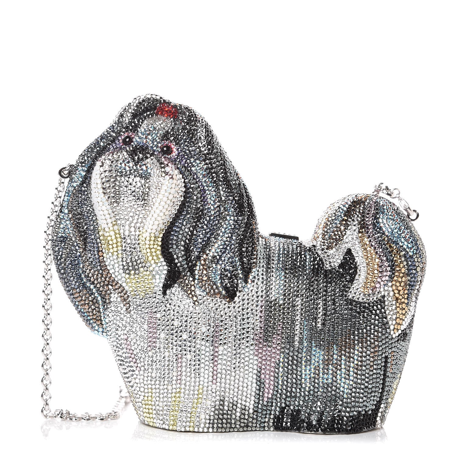 Judith Leiber Crystal Shih Tzu Minaudiere Clutch 1 of 10