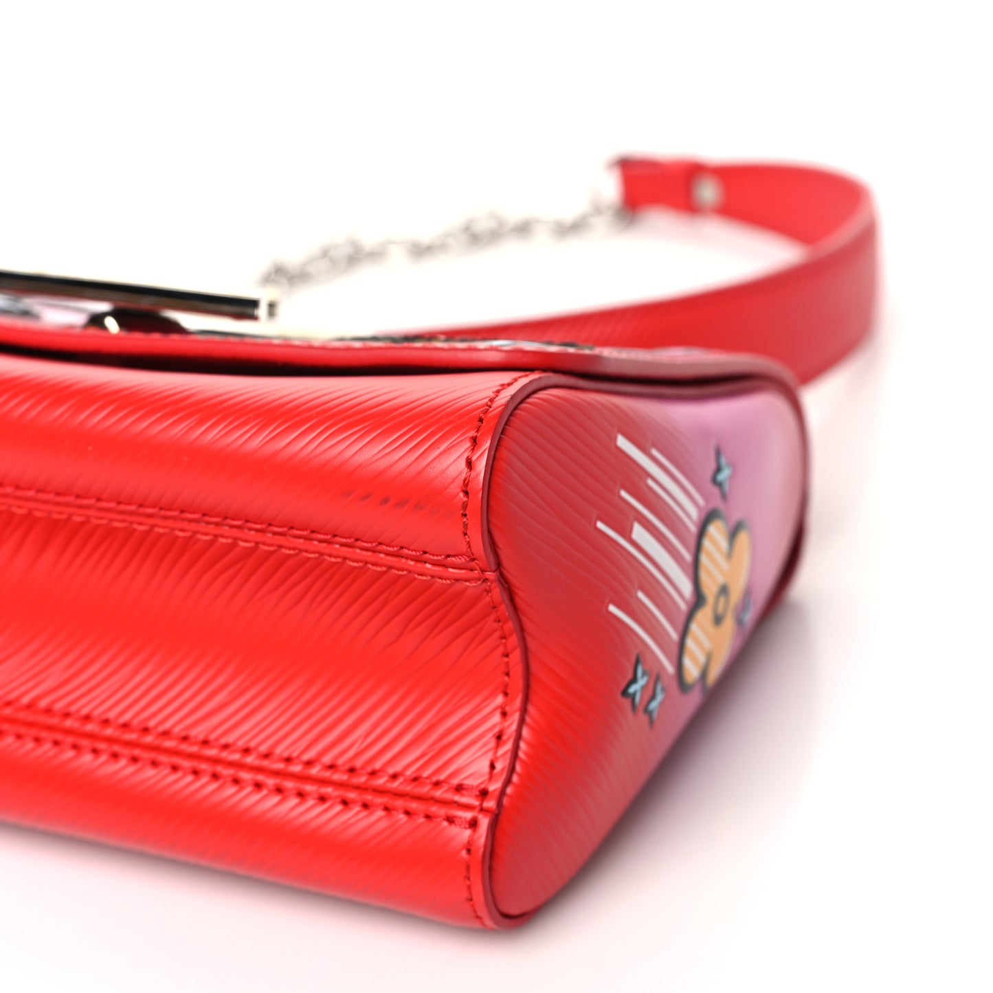 Epi Kawai Blossom Twist Shoulder Bag Coquelicot