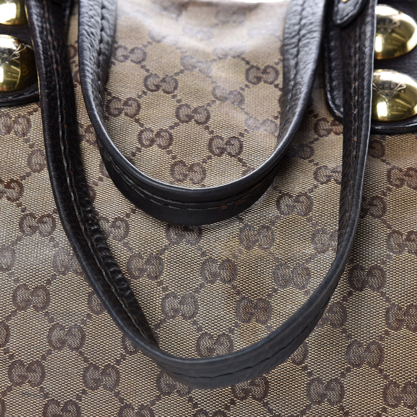 Crystal Monogram Small Babouska Tote Dark Brown