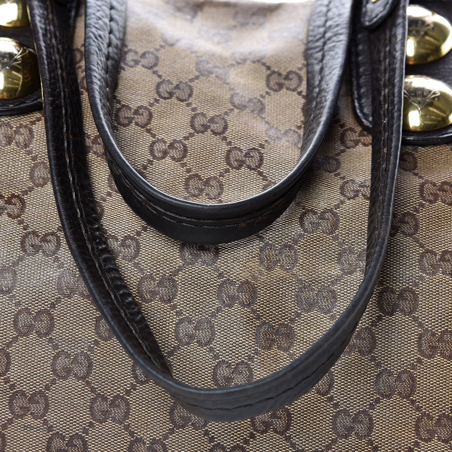 Gucci Crystal Monogram Small Babouska Tote Dark Brown 20 of 25