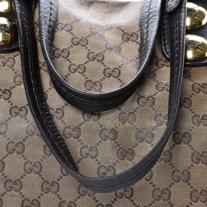 Gucci Crystal Monogram Small Babouska Tote Dark Brown 20 of 25