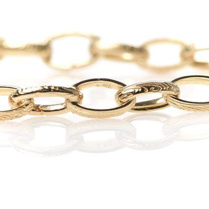 Gucci 18K Yellow Gold Open Link Chain Bracelet 18 4 of 8