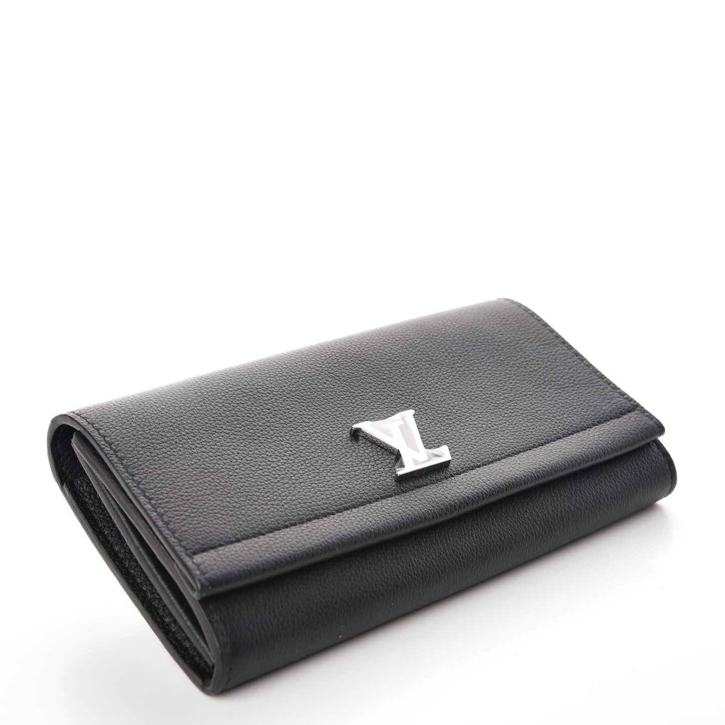 Calfskin Lockme II Wallet Black