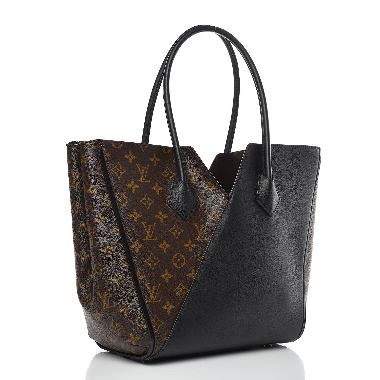 Louis Vuitton Calfskin Monogram Kimono Tote Black 3 of 9