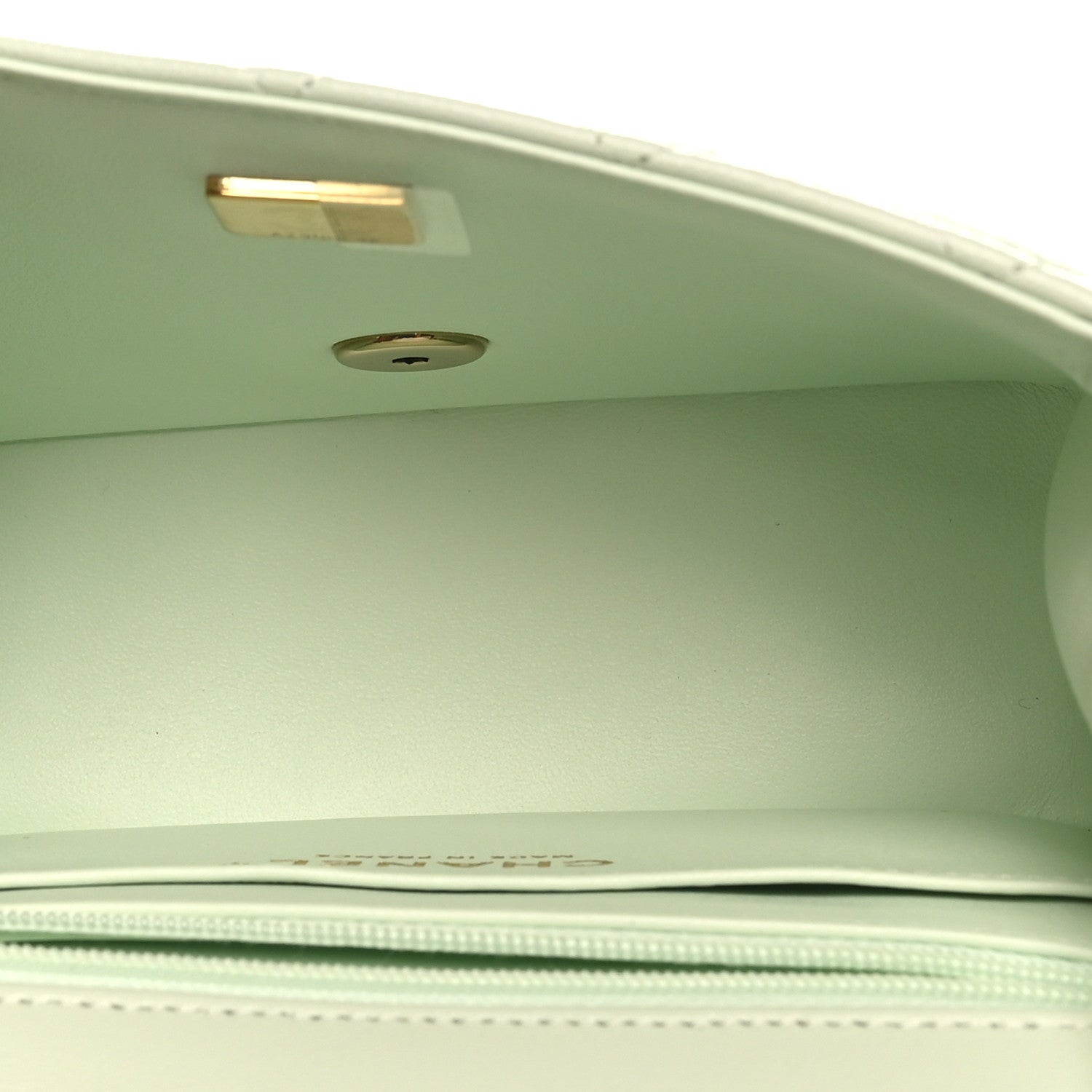 Chanel Lambskin Quilted Mini Square Flap Light Green 5 of 11