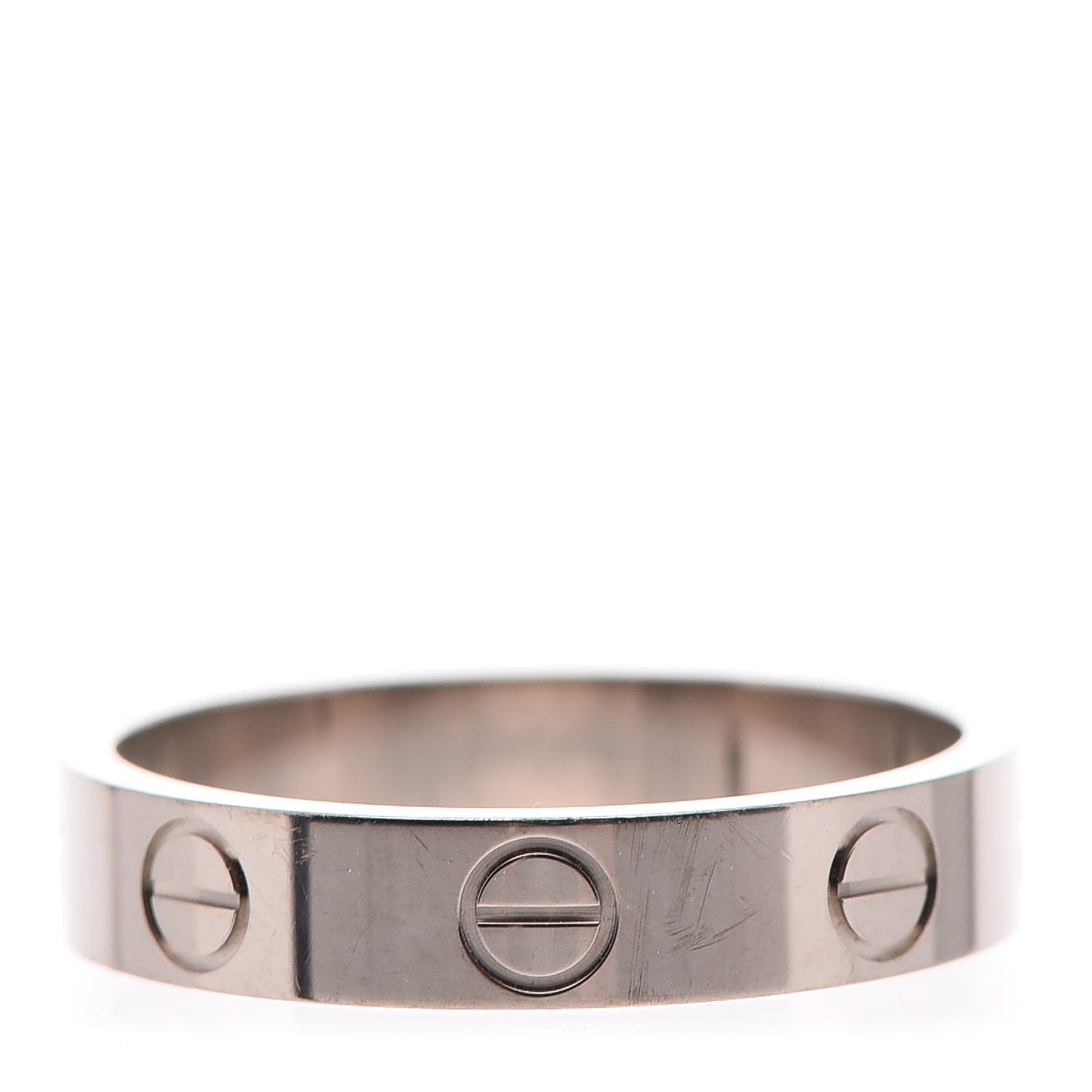 18K White Gold 3.5mm LOVE Wedding Band Ring 50 5.25