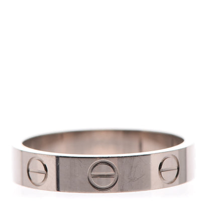 Cartier 18K White Gold 3.5mm LOVE Wedding Band Ring 50 5.25 1 of 4