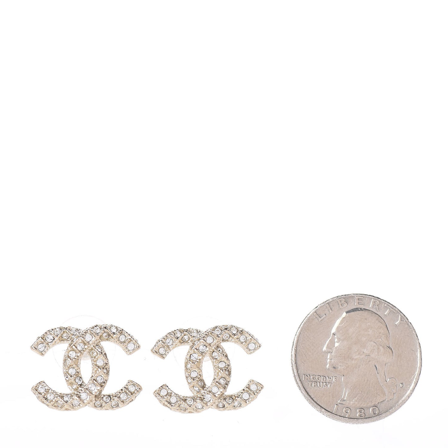 Crystal CC Earrings Gold