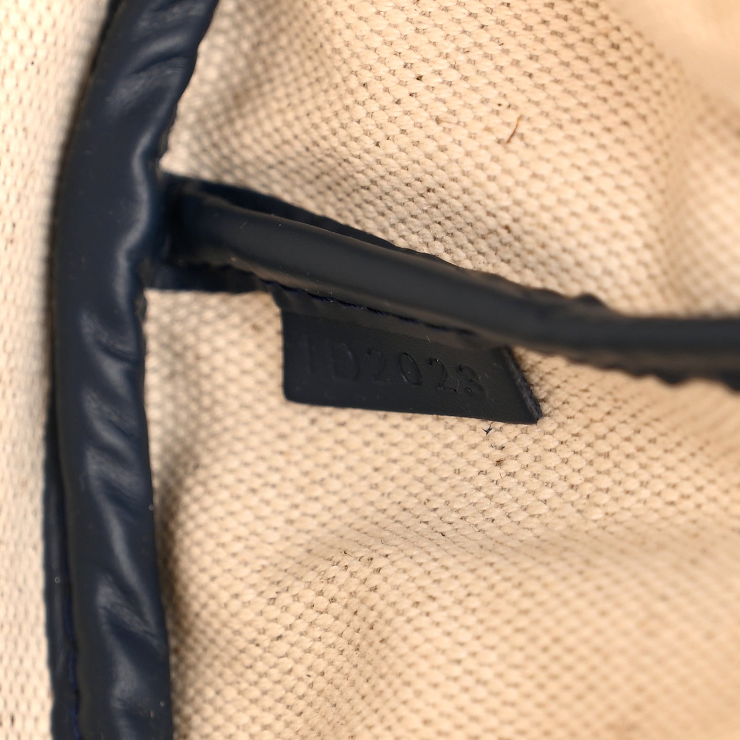 Grained Calfskin Canvas 1920 Oh! Tote Ruban MM  Indigo Bronze