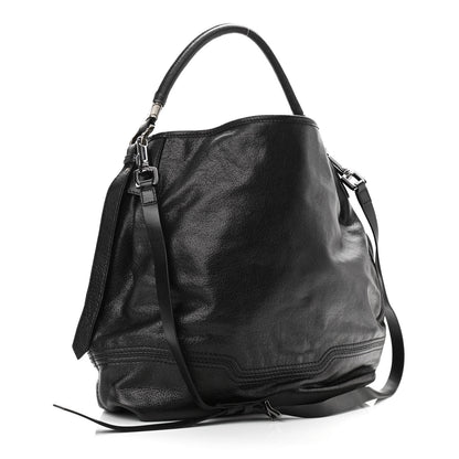 Burberry Grainy Calfskin Large Ashmore Hobo Black 2 of 12
