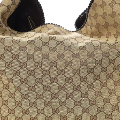 Gucci Monogram Large Horsebit Chain Hobo Dark Brown 7 of 9