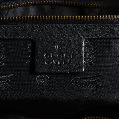 Gucci Suede Calfskin Babouska Studded Large Boston Black 6 of 7