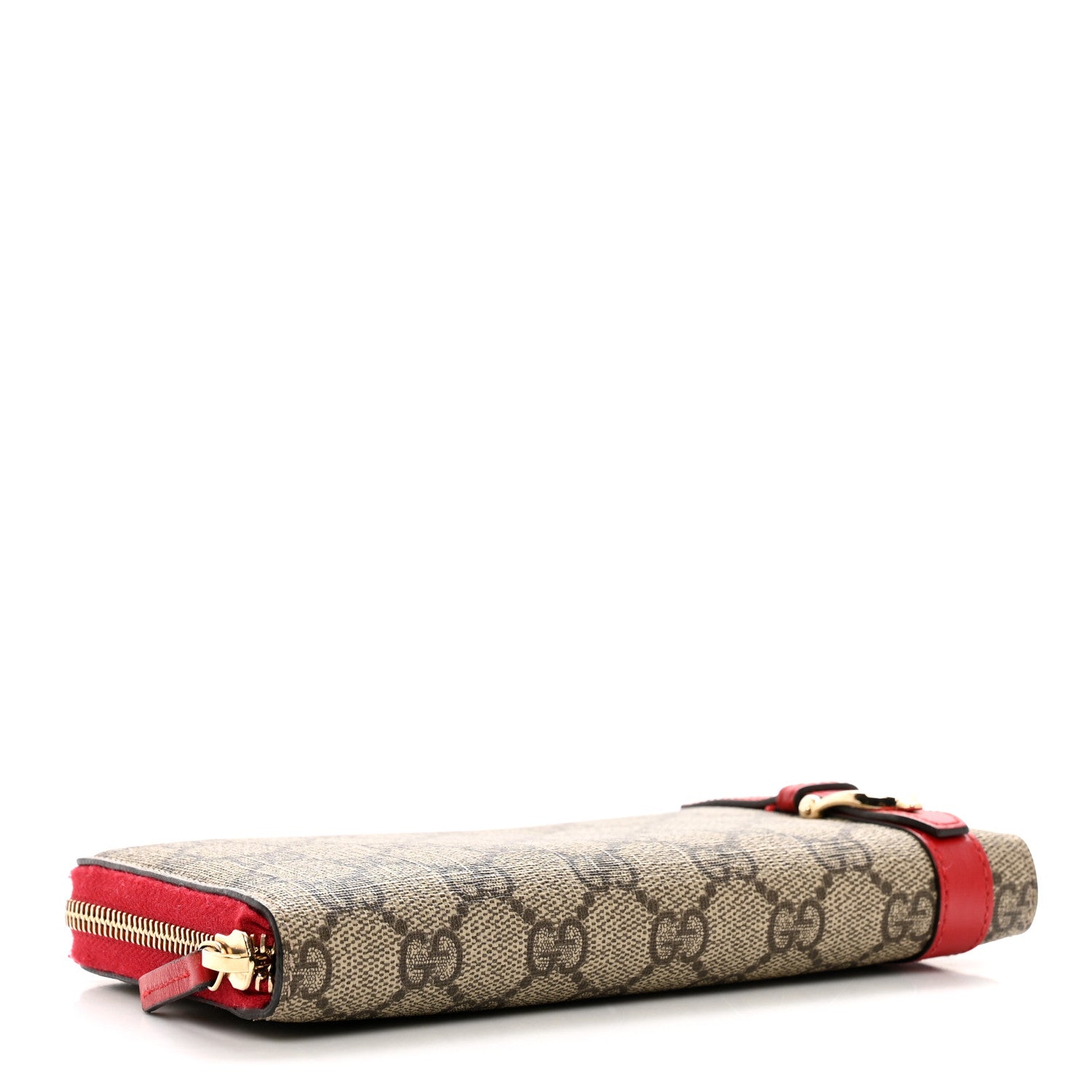 Gucci GG Supreme Monogram Nice Zip Around Wallet Tabasco Red 4 of 9