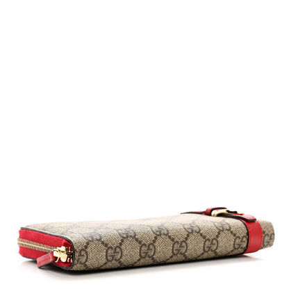 Gucci GG Supreme Monogram Nice Zip Around Wallet Tabasco Red 4 of 9