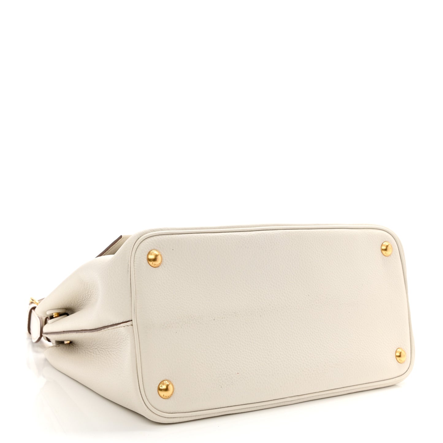 Vitello Daino Flap Shoulder Bag Talco