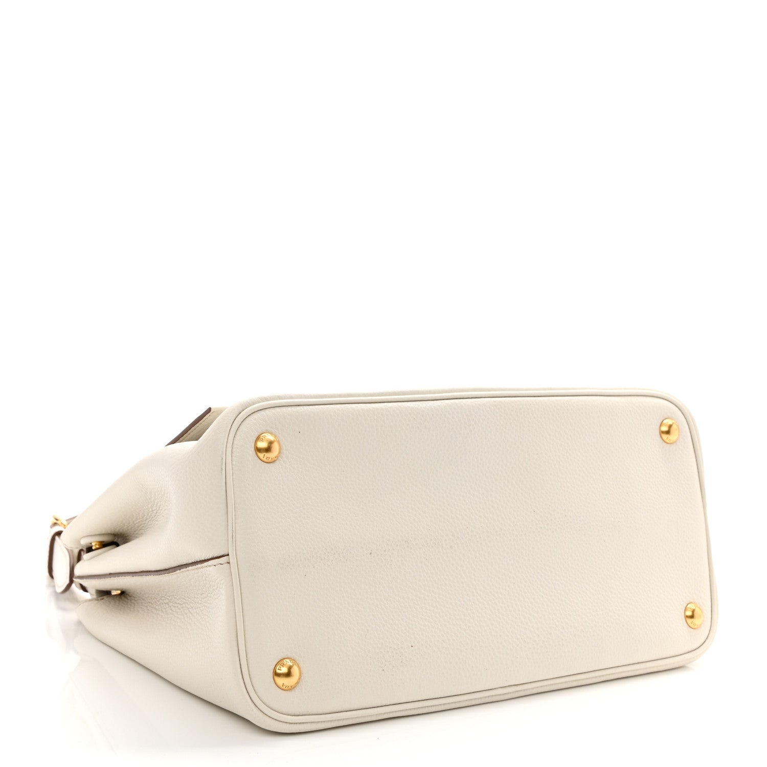 Prada Vitello Daino Flap Shoulder Bag Talco 4 of 11