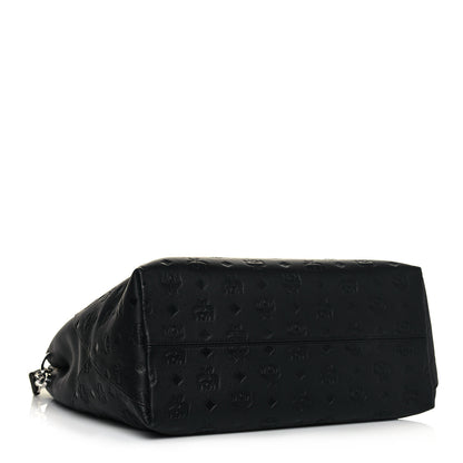 MCM Calfskin Ottomar Monogram Medium Klara Hobo Black 4 of 11