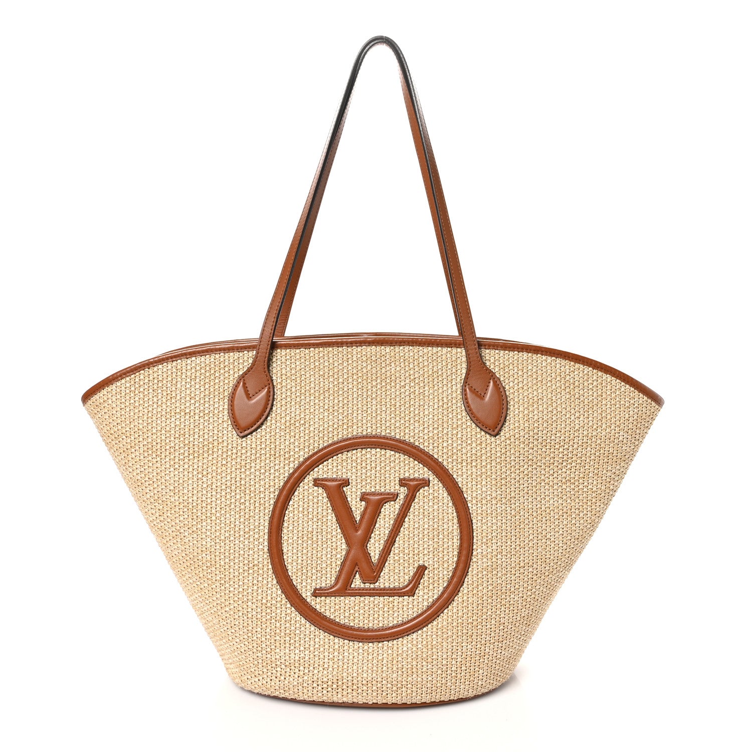 Louis Vuitton Raffia Saint Jacques Tote Caramel 1 of 10