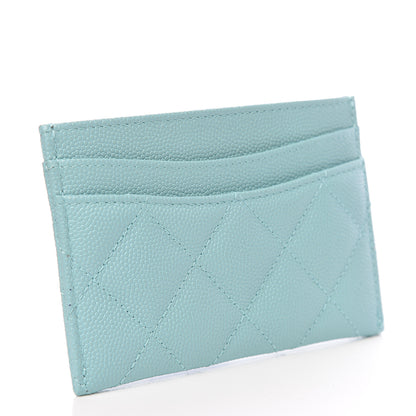 Chanel Caviar Quilted Card Holder Light Blue 3 of 11