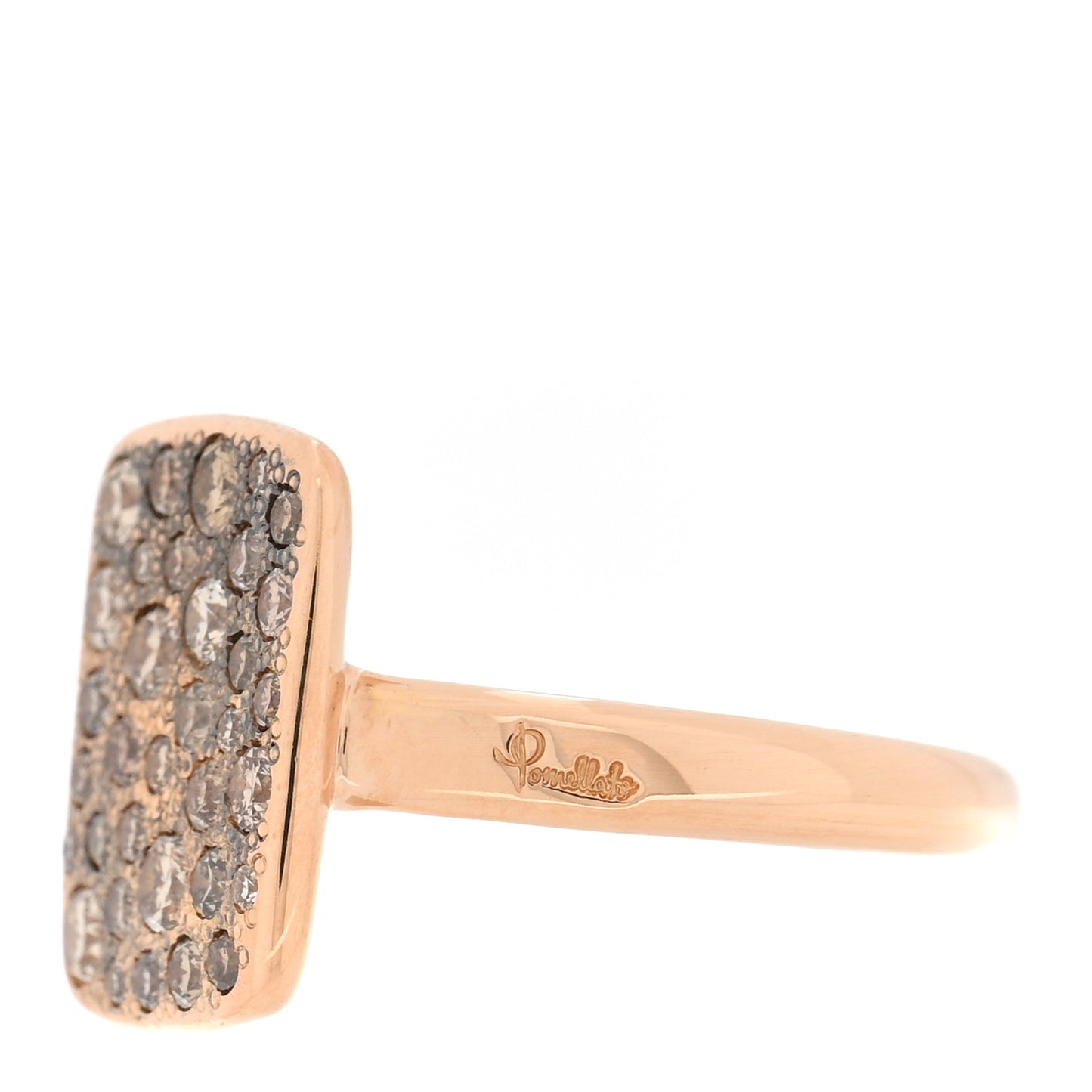 18K Rose Gold Diamond .66ctw Rectangular Sabbia Ring  52 6