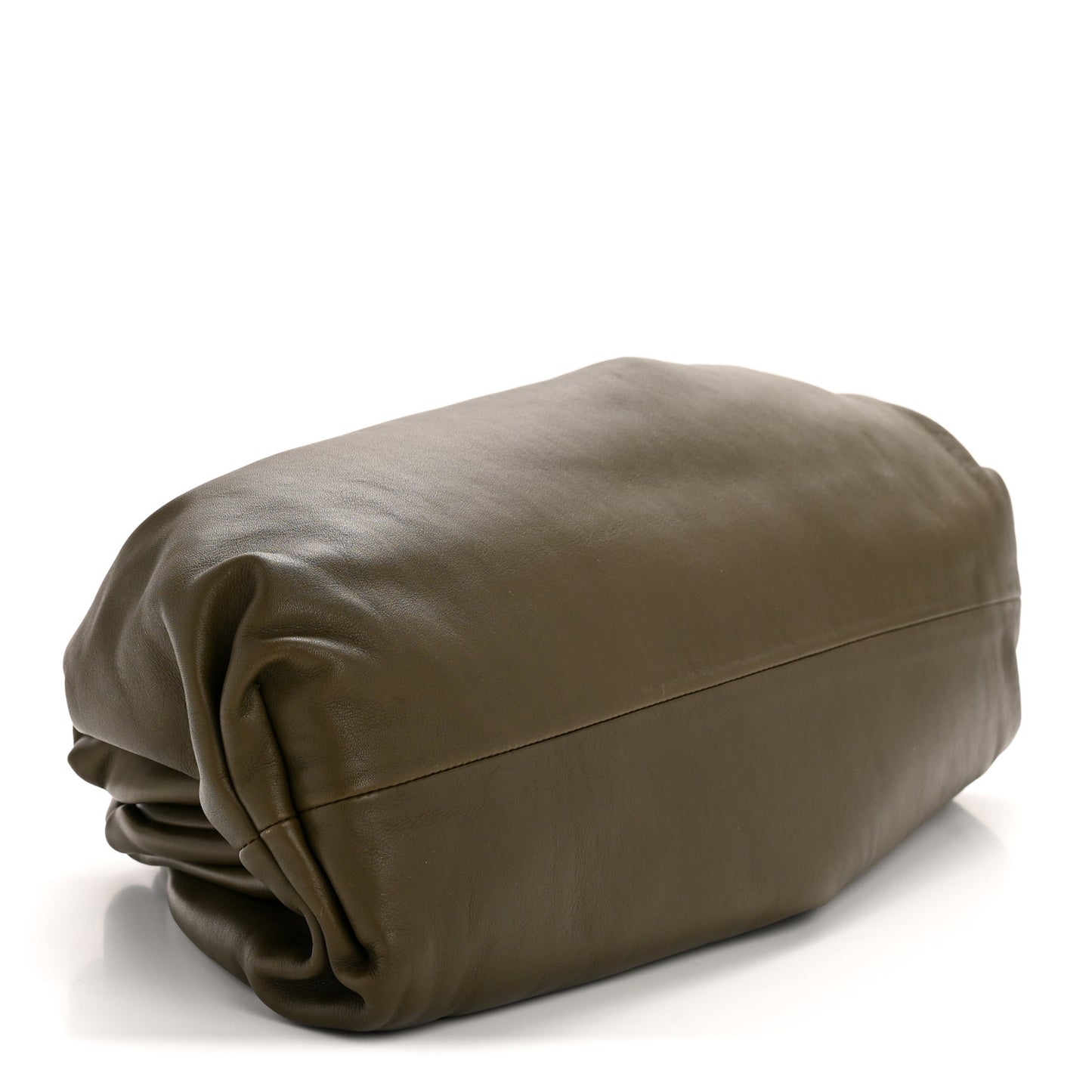 Smooth Butter Calf The Pouch Oversized Clutch Kaki Fondent